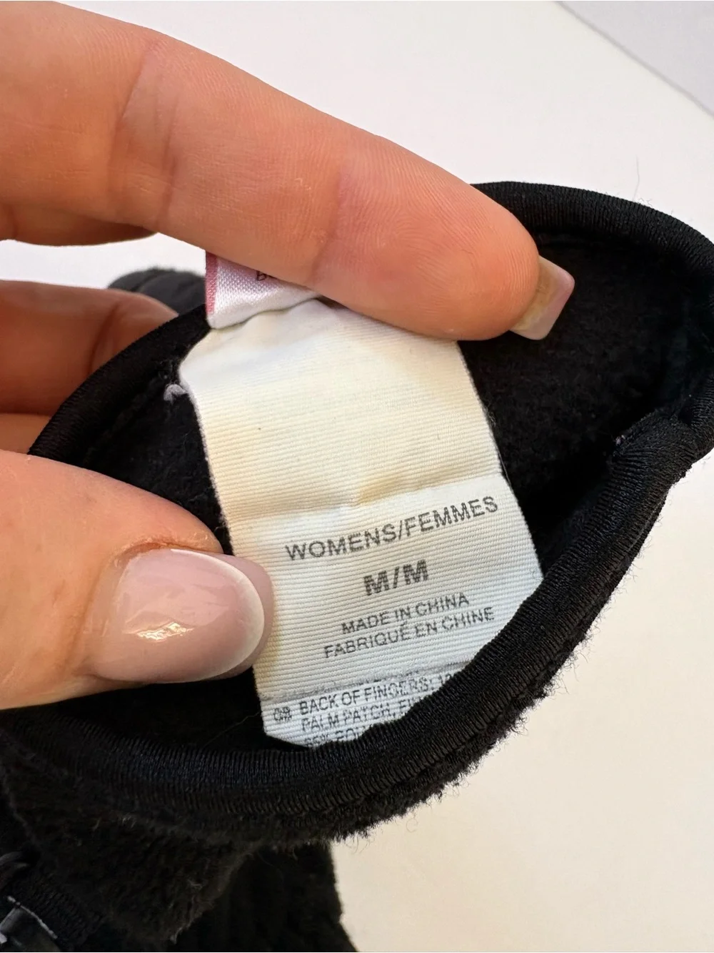The North Face Fleece Gloves Black Touchscreen Grip  M Winter Warm Runner Womens